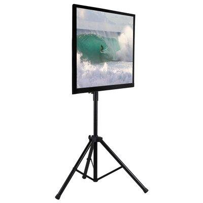 Mount-It Portable TV Tripod Stand | Tripod Stand for 32 - 70 Inches Flat Screen | 77 Lbs. Capacity in Black | 52.5 H x 19.75 W x 17.6 D in | Wayfair