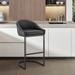 Katherine Black or Brushed Stainless Steel Counter or Bar Stool with Cantilever Base