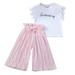 School Outfits Teens Outfits Tops+Ruffle Pants Kids Shirt T Loose Children Girls Baby Letter Girls Outfits&Set Girl Outfits