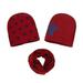 Coral Hat 3PC Toddler Baby Autumn Winter Hat Cap Stars Prints Hats Kids Scarf Collars Sets Toddler Kid