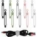 10 Pcs Cable Straps for Cord Management 4.2 inch Colorful Silicone Wire Zip Ties for Earphone Phone Charger Mouse Computer Fastening Straps Wire Ties Cord Organizer for Desk Management