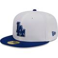 Men's New Era White/Royal Los Angeles Dodgers Optic 59FIFTY Fitted Hat