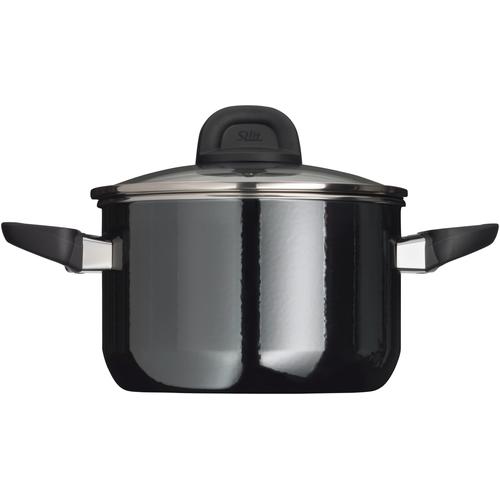 "Fleischtopf SILIT ""Modesto Line"" Töpfe Gr. 3,7 l + Ø 20 cm + Höhe 12,8 cm, schwarz Fleischtöpfe Made in Germany"