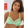 Bügel-BH NUANCE, Damen, Gr. 80, Cup C, grün (hellgrün, weiß), Spitze, Netz, Obermaterial: 68% Polyamid, 25% Polyester, 7% Elasthan, feminin, BHs, mit schöner Stickereispitze, Dessous