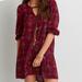American Eagle Outfitters Dresses | American Eagle Dark Red Printed Tunic Dress, Size M | Color: Blue/Red | Size: M