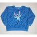 Disney Tops | Disney Stitch Sweater Sweatshirt Blue All Over Print Womens Size Xl (15/17) | Color: Blue/Pink | Size: Xl