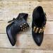 Gucci Shoes | Gucci Gold Studded Tom Ford Ankle Bootie Heels | Color: Black/Gold | Size: 38eu