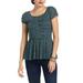 Anthropologie Tops | Anthropologie Postmark Polka Dot Peplum Top | Color: Gray/Green | Size: Xs