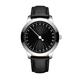 BOFAN 24 Hour Business Watch for Men Swiss Quartz Movement Waterproof Wrist Watch with Soft and Comfortable Black Genuine Strap., Black-Black, mens watch