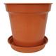 Elixir Gardens Glossy Plastic Terracotta Plant Pot with Saucer Various Sizes 3,4,5,6,7,8,10,12.5,15" Various Quantities 1-50 | 12.5" x 8
