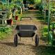 Heavy Duty Black Garden Trolley Wheelbarrow 85L Plastic Yard Barrow Cart Wagon Dump Wheelbarrow Tipper Truck 2Wheel (2 wheel-black)