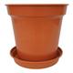 Elixir Gardens Glossy Plastic Terracotta Plant Pot with Saucer Various Sizes 3,4,5,6,7,8,10,12.5,15" Various Quantities 1-50 | 12.5" x 10