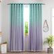 Yancorp Curtains for Girls Bedroom Kids Curtain Hollow-Out Star Window Drapes Curtain 84 inches Length Room Darkening Grommet 2 Layers, 1 Panel(Purple Teal,W52*L84)