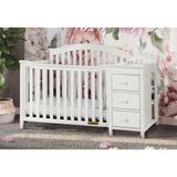 AFG Baby Furniture Kali 4-in-1 Convertible Crib & Changer Wood in White | 46 H x 30 W x 70 D in | Wayfair 4568W+016W
