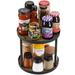 17 Stories 2 Tier Spice Rack Wood in Brown | 8.8 H x 9.8 W x 9.8 D in | Wayfair 3F772624BF394EDC9E66E0C6C93839E1