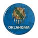 Rustic Distressed Oklahoma State Flag Pinback Button Pin