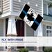 WNG 3 x5 House Decoration Flag Canadian Canada Thin Banner Yard Blue Line Flag Combination Flag Gift with Brass Flags_ Banners & Accessories