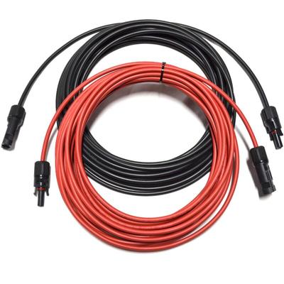 Solarkabel Verlängerungskabel Rot/Schwarz 4 - 6mm² mit montiertem Stecker MC4 2x 3m 4mm²