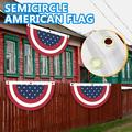 Clearance SDJMa American Flag Bunting For Outside 4th of July Bunting Flag Outdoor USA Pleated Fan Flag 1.5x3 FT American Flag Banner Patriotic Decor Fourth of July Red White And Blue Bunting