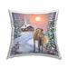 Stupell Winter Cabin Horses Hugging Nature Printed Throw Pillow Design by Lemon & Sugar