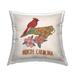 Stupell North Carolina Cardinal Flower Printed Throw Pillow Design by Valentina Harper