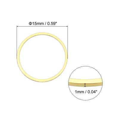 100pcs 10mm Brass Hollow Circle Bezel Round Linking Rings