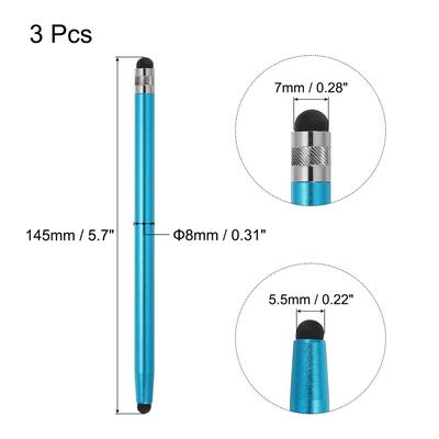 3pcs Stylus Pens for Touch Screens Capacitive Stylus Pen, Light Blue - Light Blue