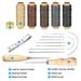 Leather Sewing Thread Hand Stitching Tools Kit, Includes Cords Needles Awls, etc - Multi color