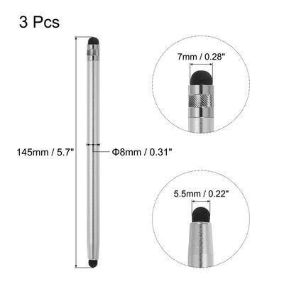 3pcs Stylus Pens for Touch Screens Capacitive Stylus Pen, Silver