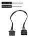 Hard Disk Drive Power Extension Cable, 4 Pin IDE to 4-Pin 320mm/12.6" ,Pack of 3 - Black