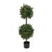 46 Pre-Lit Boxwood Double Ball Topiary in Nursery Pot - 46 in