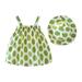 Girls Casual Dress Baby Sundress Sling Polka Dot Pattern With Hat A-Line Casual Outing Seaside Play 0-5 Years Child Playwear Summer Sunsuit