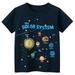 Summer Children Clothing Children Short Sleeve T-Shirt Boy Baby Clothes Starry Sky Round Neck T-Shirt Top T-Shirt Children Clothing Child Clothes Streetwear Dailywear Outwear