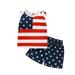 Toddler Kids Boys Girls 4th Of July Short Sleeve Independence Day Star Printed T-Shirt Tops Shorts Outfits Set Child Clothing Streetwear Dailywear Outwear