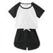 B91xZ Toddler Girl Outfits Summer Kids Child Toddler Baby Boys Girls Long Sleeve Cute Sweatshirt Pullover Tops Black Sizes 7-8Years