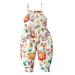 VerPetridure Baby Halloween Backless Strap Jumpsuit for Toddler Girls Cute Halter Pumpkin Print Romper Pants with Pockets Halloween Outfits Size 1-6T