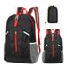 Medium Hiking Backpack Water Resistant Packable Backpack Travel for Women(Black)