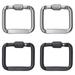 4 Pack Square Carabiners Mini Hanging Buckle Aluminum Alloy Carabiner for Outdoor Hiking Camping Travel Equipment