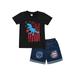 GXFC Toddler Baby Boys 4th of July Outfits Short-sleeved Round Neck T-shirt Tops+Shorts Set Little Boys Independence Day Summer Clothes 2Pcs 18M-6Y