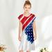 Baby Deals!Toddler Girl Clothes Clearance Baby Girls Dresses Clearance Sale Toddler Kids Baby Girls Independence Day Fashion Cute Short Sleeve Star Print Dress