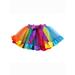 Thaisu 0-8 Years Little Girls Rainbow Color Mesh Skirt Elastic Waist Band Outfit Fashion Summer Skirt