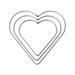 3 Pcs Simple Dreamcatcher Loving Heart Shape Metal Ring Plating Ring Hand-made Dress Accessory for Woman Girl (8cm + 10cm + 12cm)