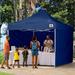 ABCCANOPY 10 ft x 10 ft Metal Pop-Up Commercial Canopy Tent with walls Navy Blue