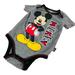 Disney One Pieces | Disney Baby Mickey Mouse Baby Onesie Unisex 12 Months Gray And Black Casual | Color: Black/Gray | Size: 12mb