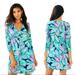 Lilly Pulitzer Dresses | Lilly Pulitzer High Tide Navy Dancing Lady Long Sleeve Amina Visit Dress Size M | Color: Blue/Pink | Size: M