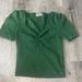 Urban Outfitters Tops | Green Knit Cropped Blouse | Color: Green | Size: M