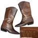 Nine West Shoes | 1990s Nine West Faux Snake Brown Leather Mid Calf Boots / Women’s 6.5 | Color: Brown | Size: 6.5