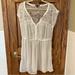 American Eagle Outfitters Dresses | American Eagle Outfitters White Chiffon Lace Dress Size L | Color: Cream/White | Size: L