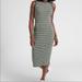 Athleta Dresses | -Athleta Green Sunstream Stripe Midi Dress Ribbed | Color: Black/Green | Size: Xs