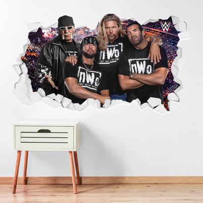 WWE nWo Broken Wall Sticker - 90cm x 50cm height Image